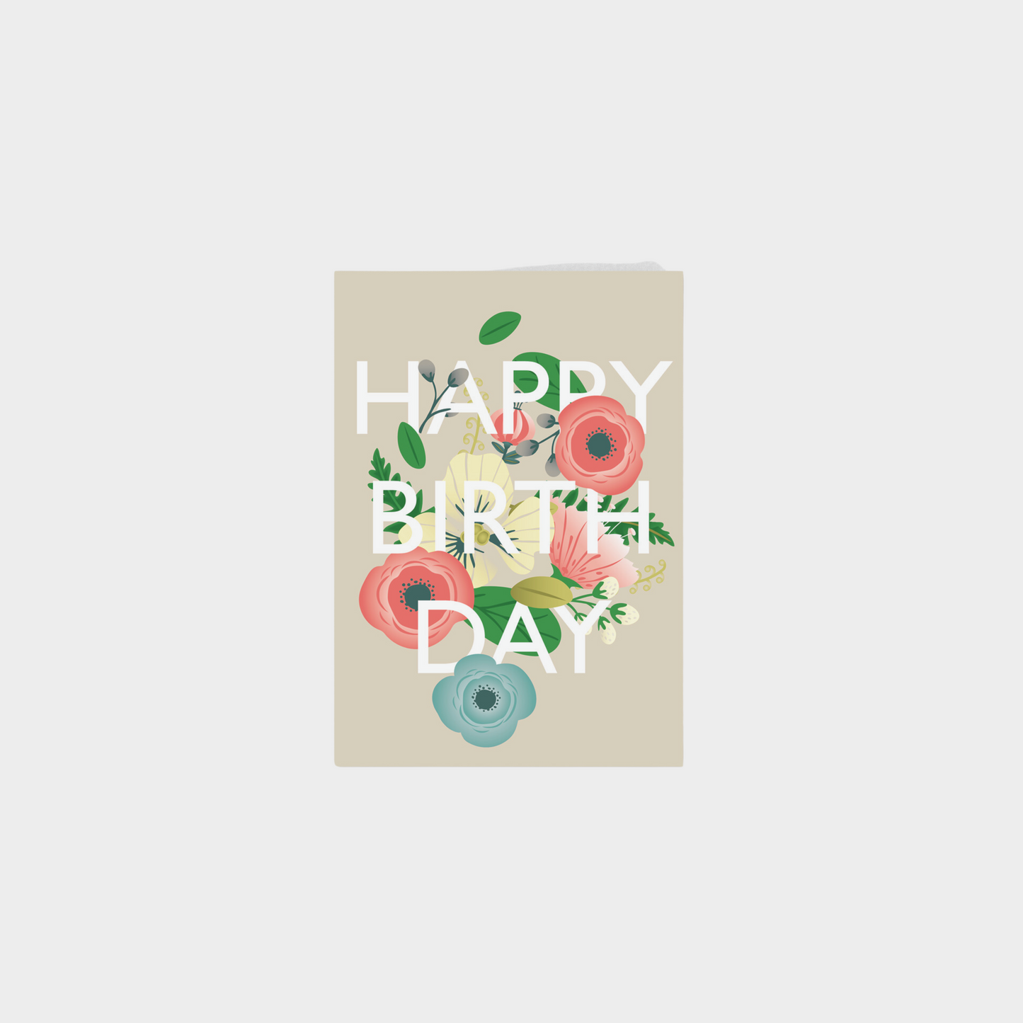 Folding card birthday flowers